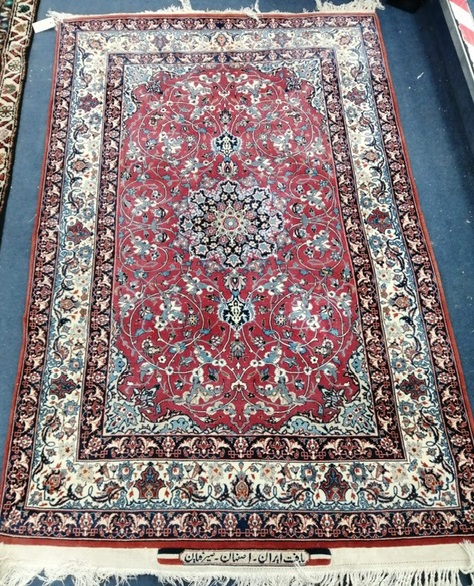 A Persian part-silk rug 156 x 102cm